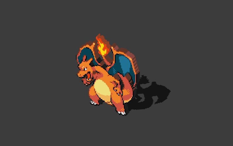 Charizard Pixel Art — Orange