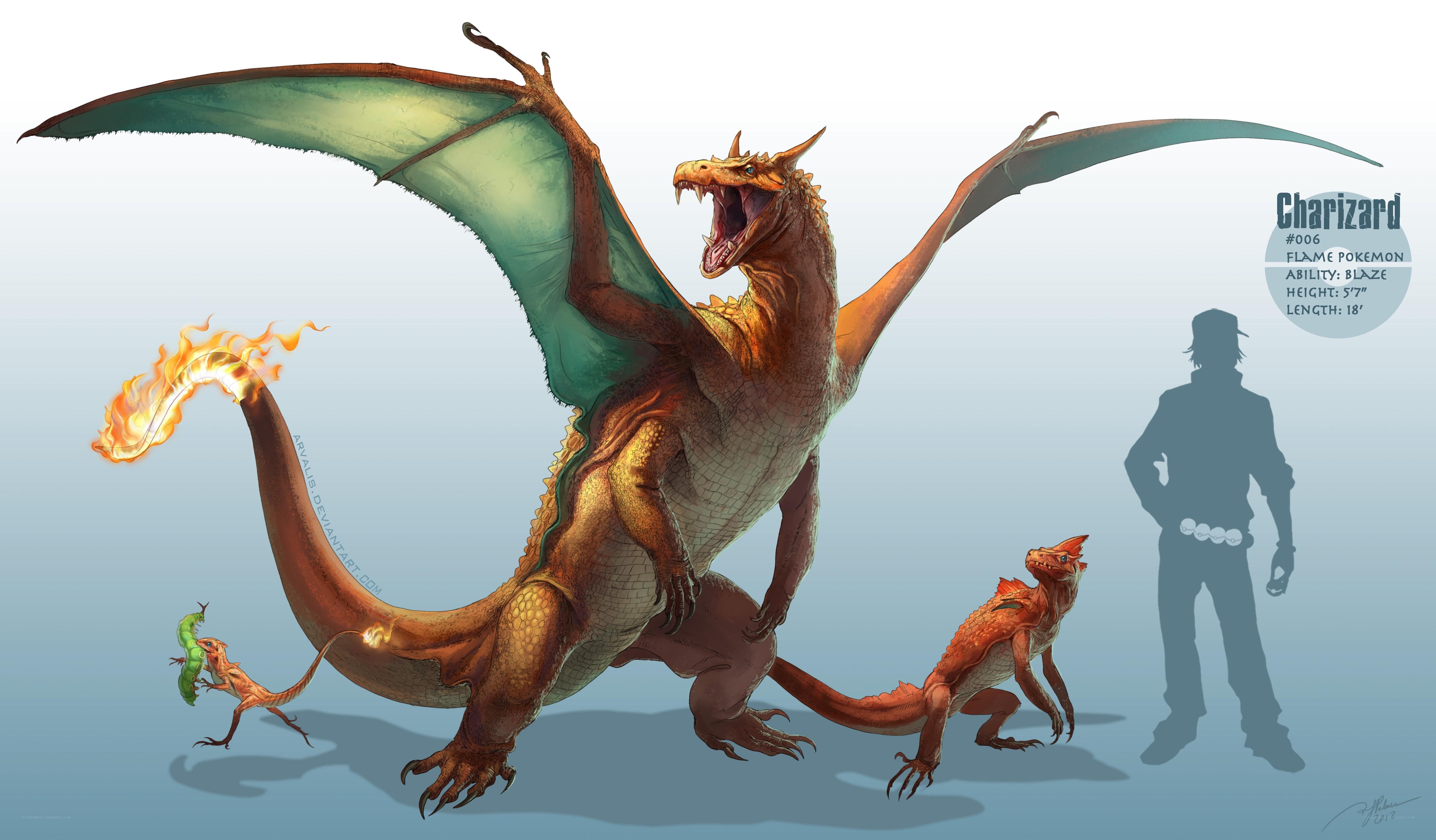 Charizard Pokémon concept art