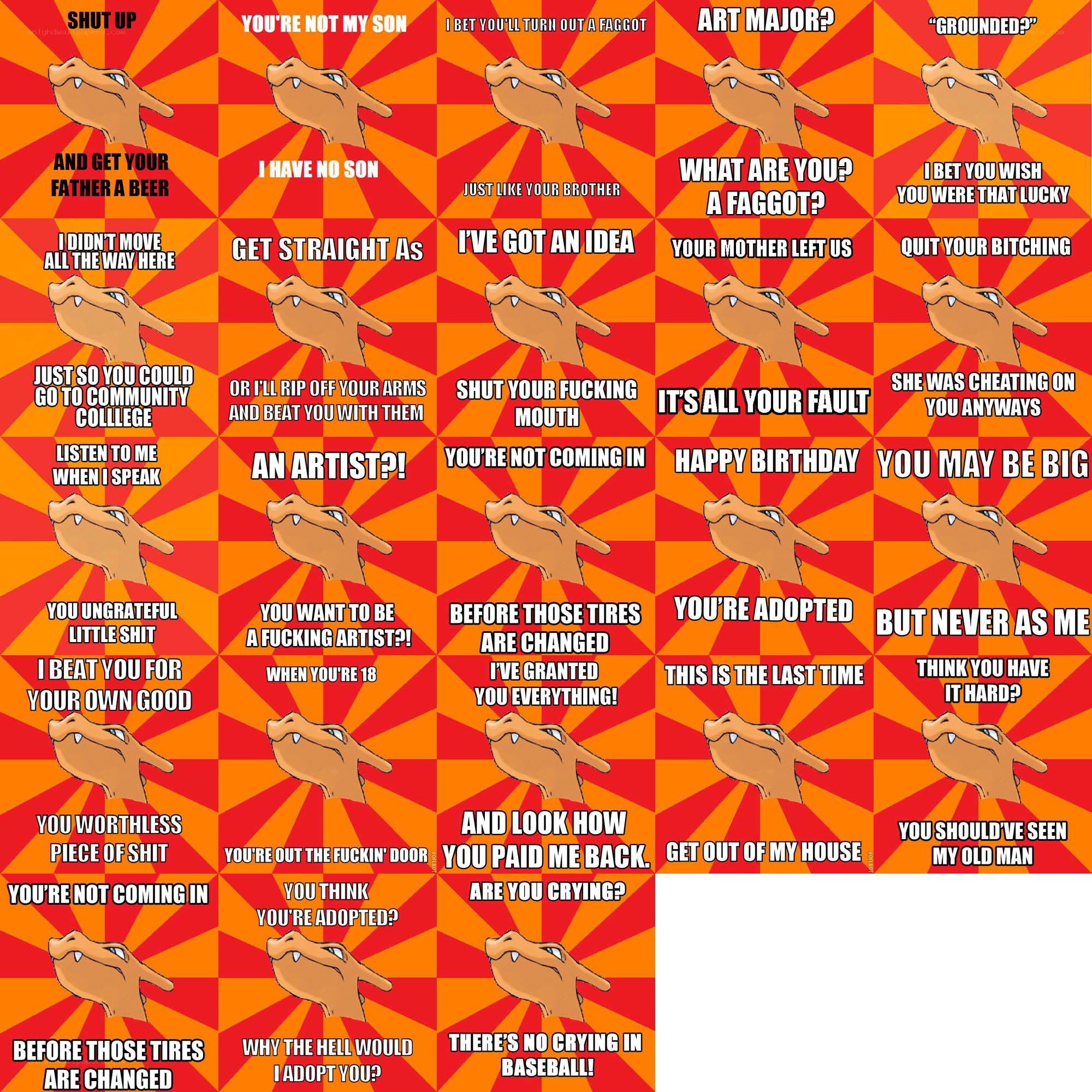 Charizard rage meme