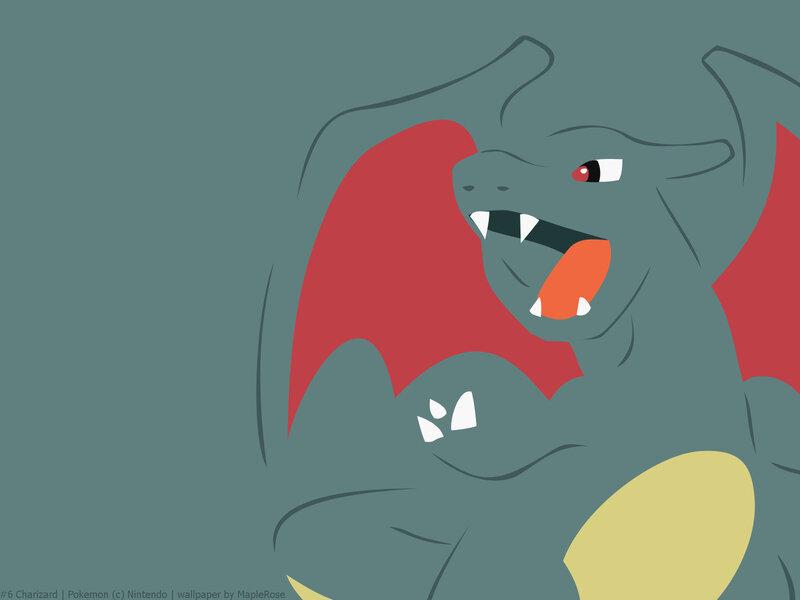 Charizard Roaring — Gray