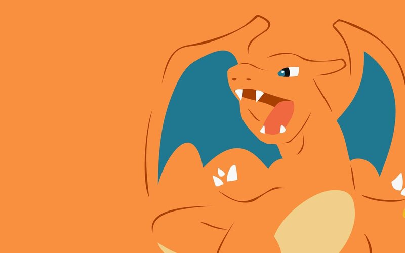 Charizard Roaring — Orange, Aggressive, Digital Art