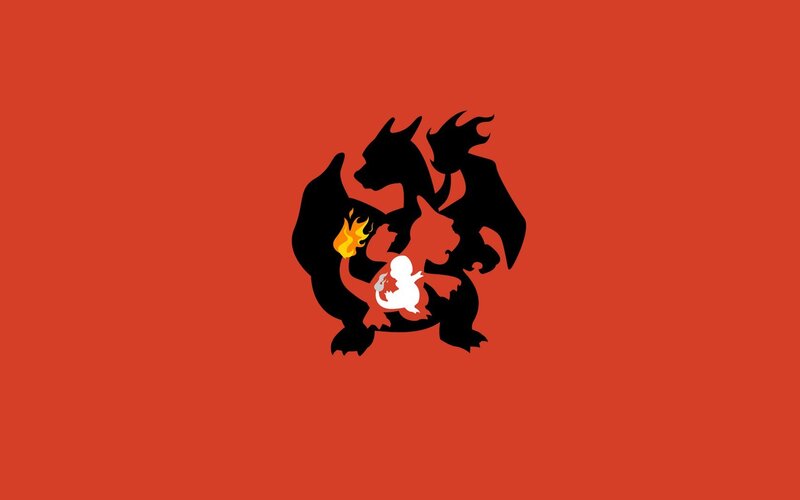 Charizard Silhouette — Red