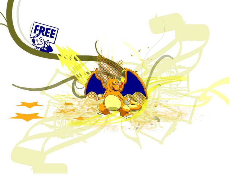 Charizard with free sign
