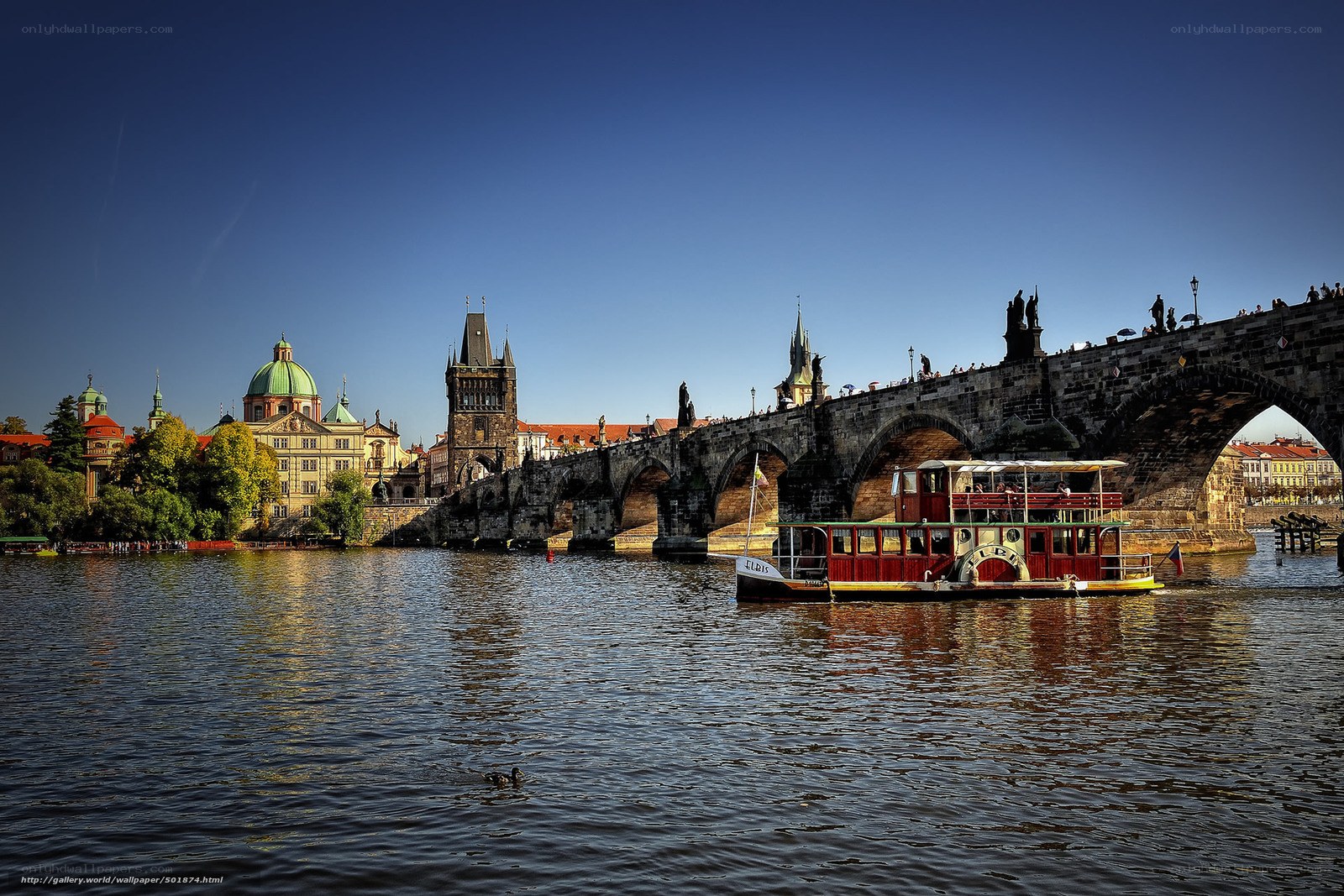 Charles Bridge and Vltava River