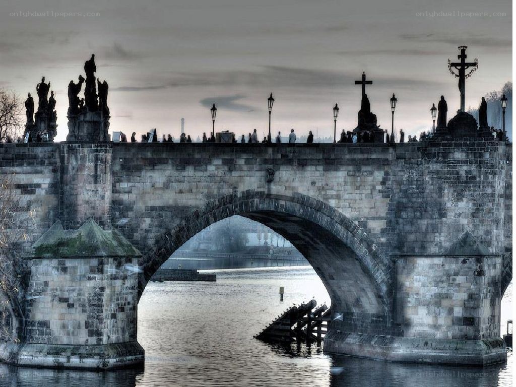 Charles Bridge at dusk