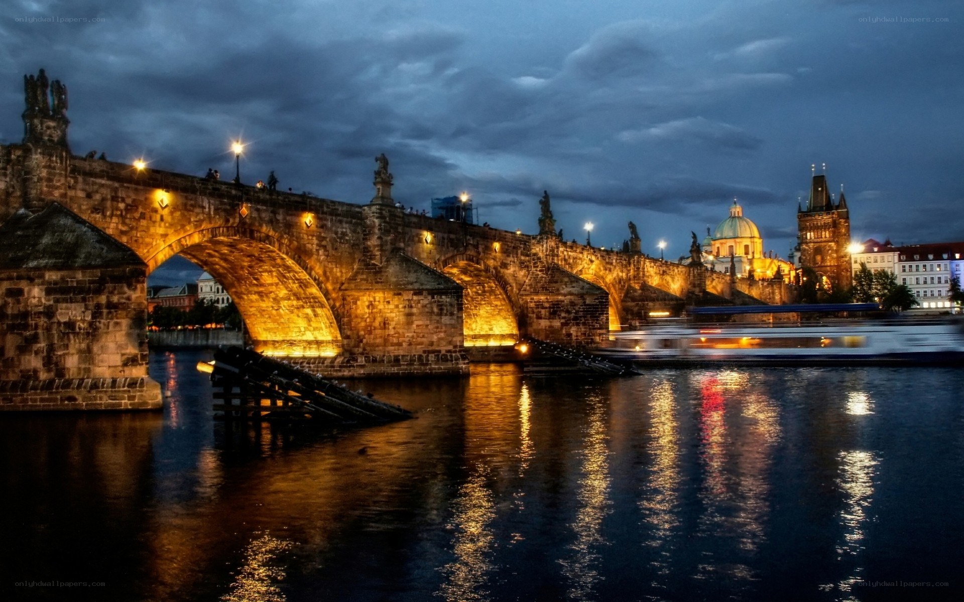 Charles Bridge at dusk