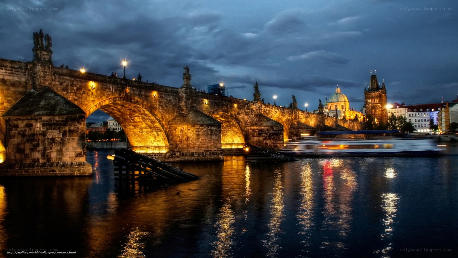 Charles Bridge at dusk
