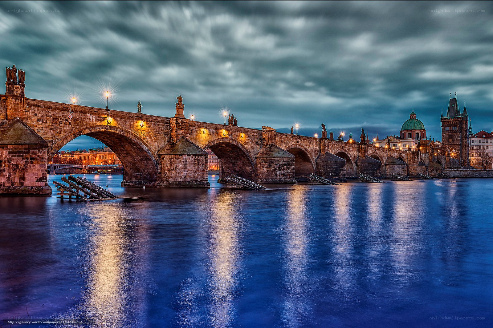 Charles Bridge at dusk