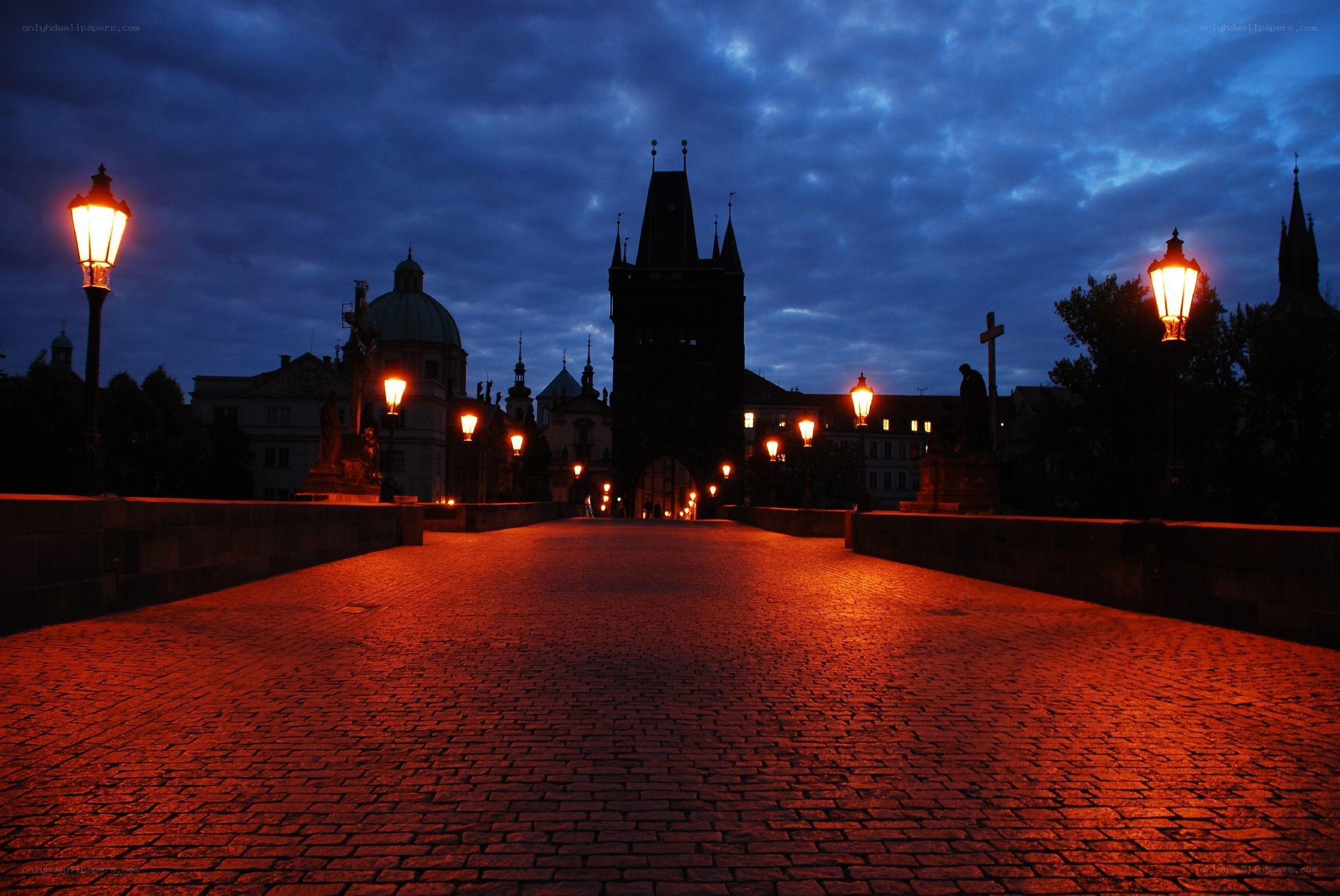 Charles Bridge at dusk