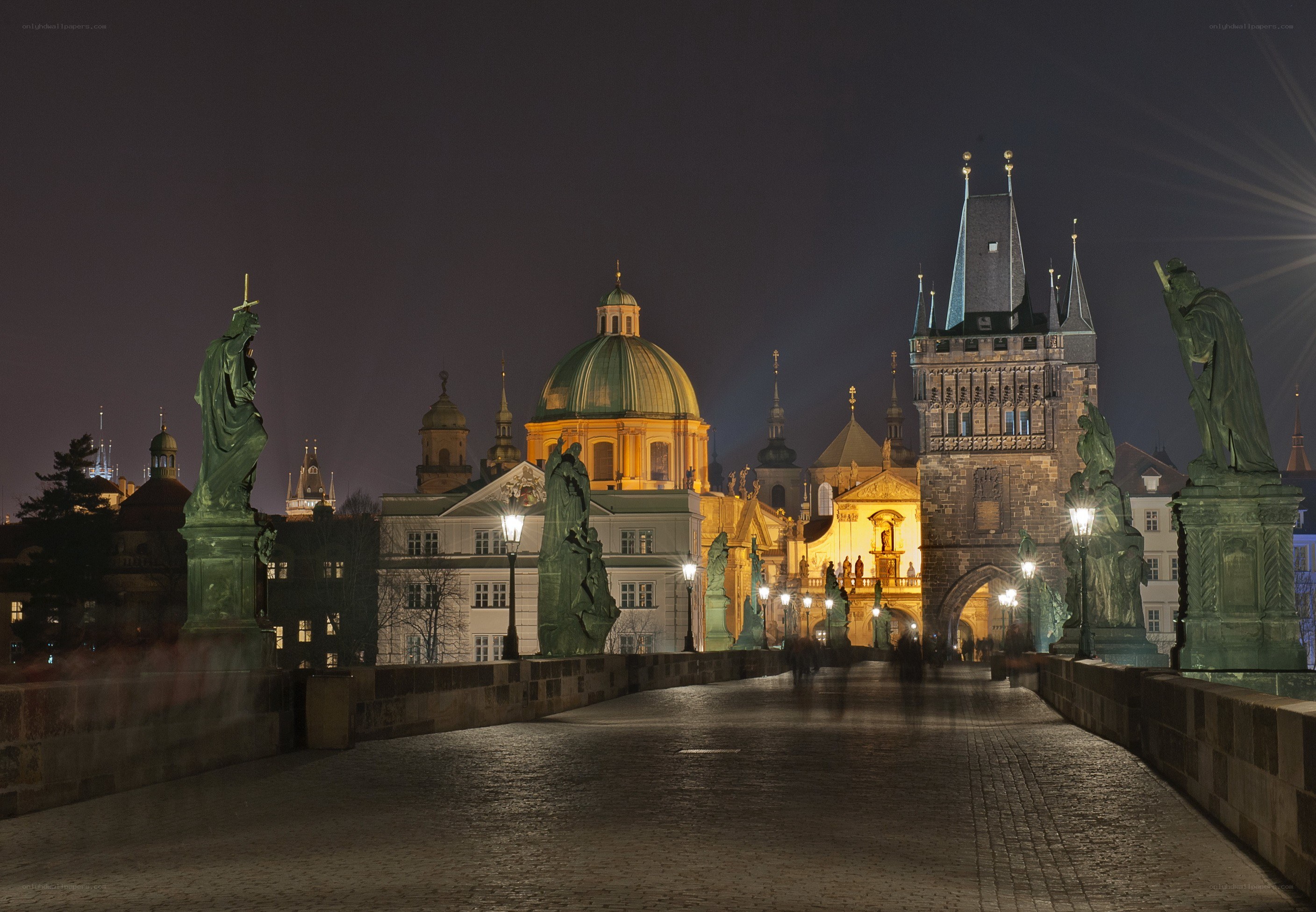 Charles Bridge at night