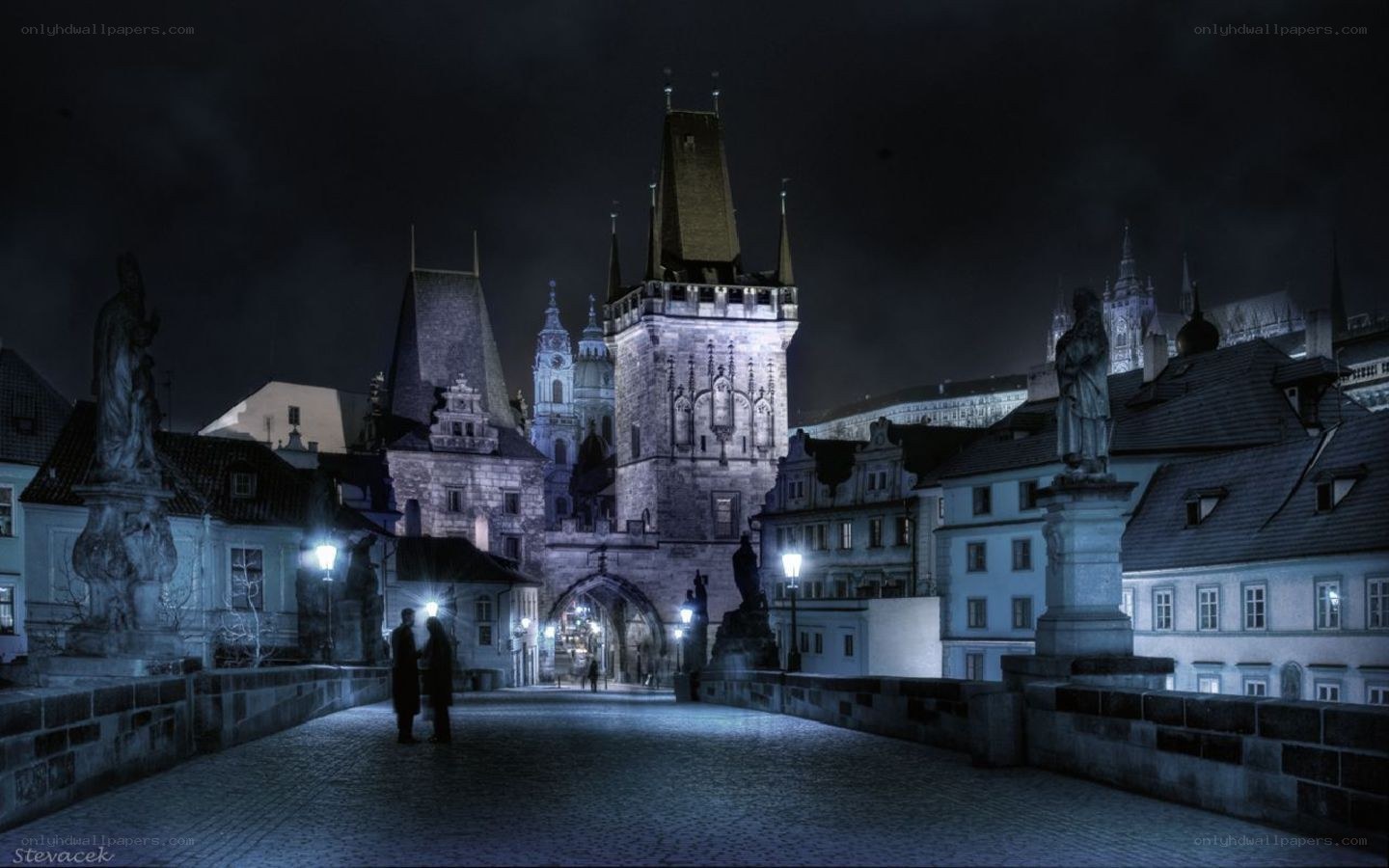 Charles Bridge at night
