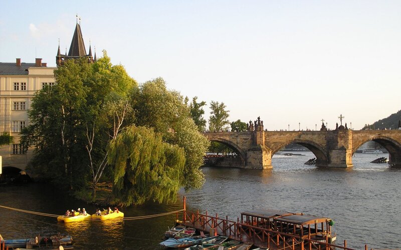 Charles Bridge at sunset