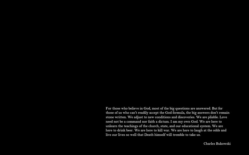 Charles Bukowski quote