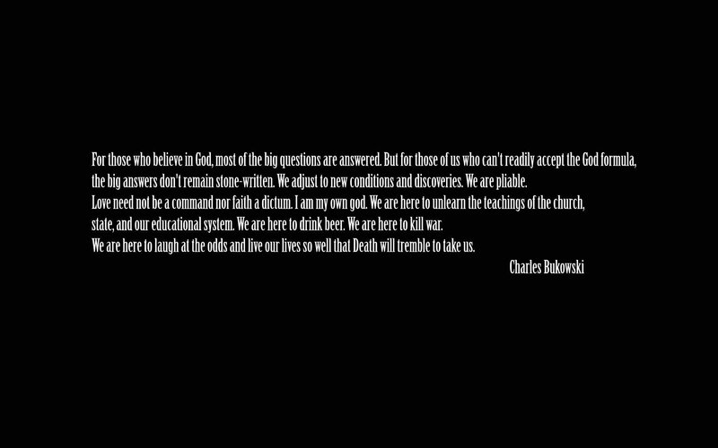 Charles Bukowski quote