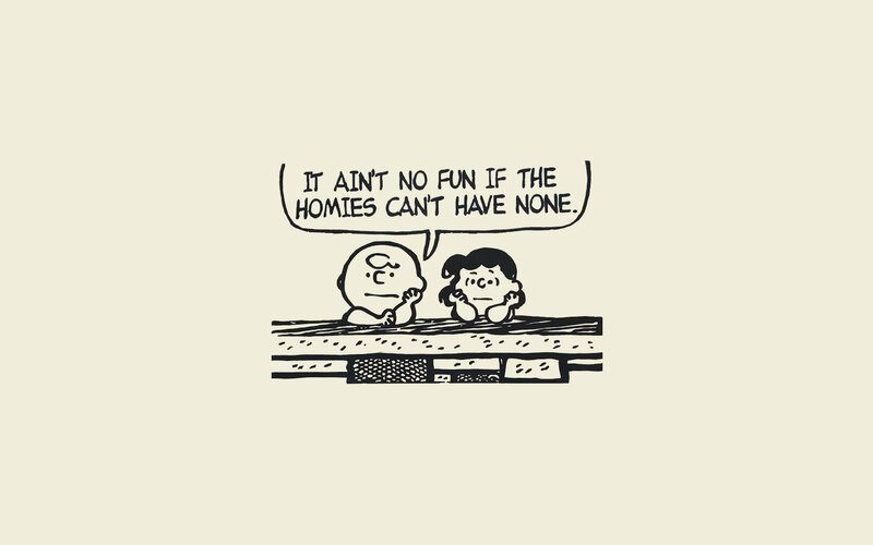 Charlie Brown and Lucy — Black