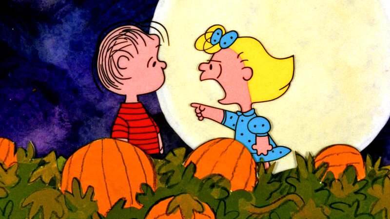 Charlie Brown and Lucy in Pumpkin Patch