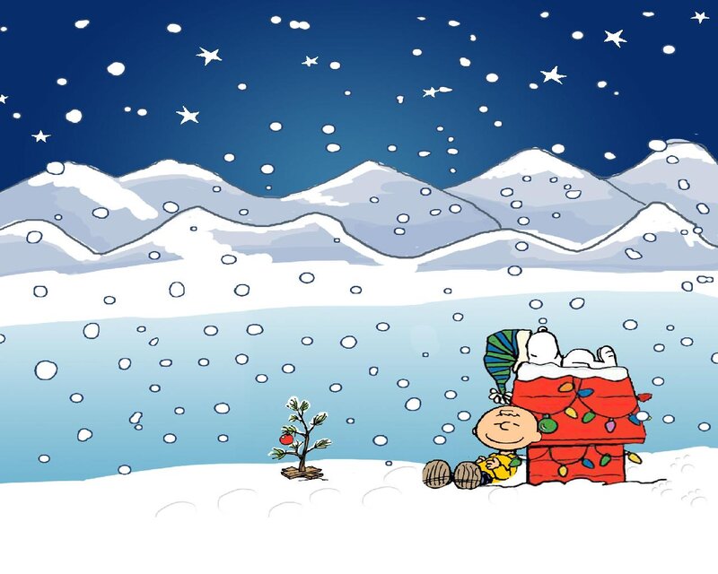 Charlie Brown and Snoopy — Blue, Peaceful, Night