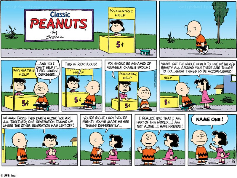 Charlie Brown gets psychiatric help
