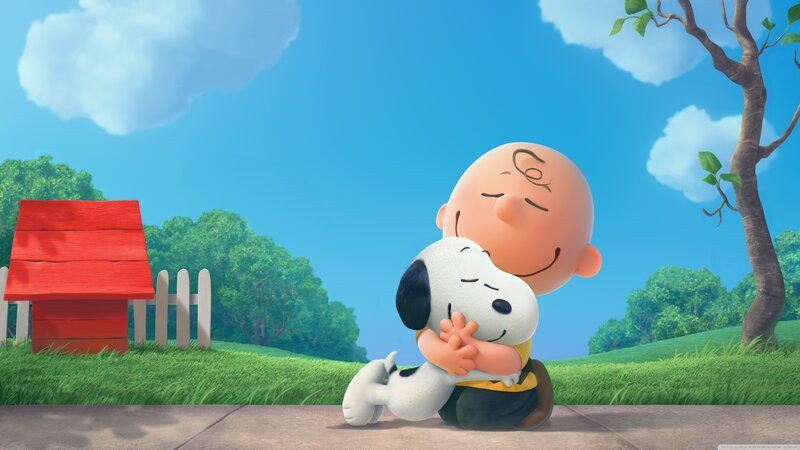 Charlie Brown Hugging Snoopy