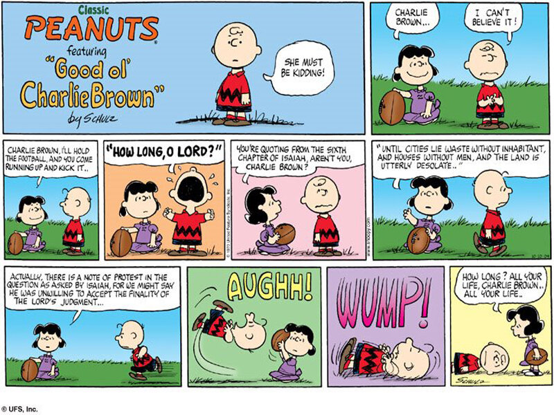 Charlie Brown's football attempt