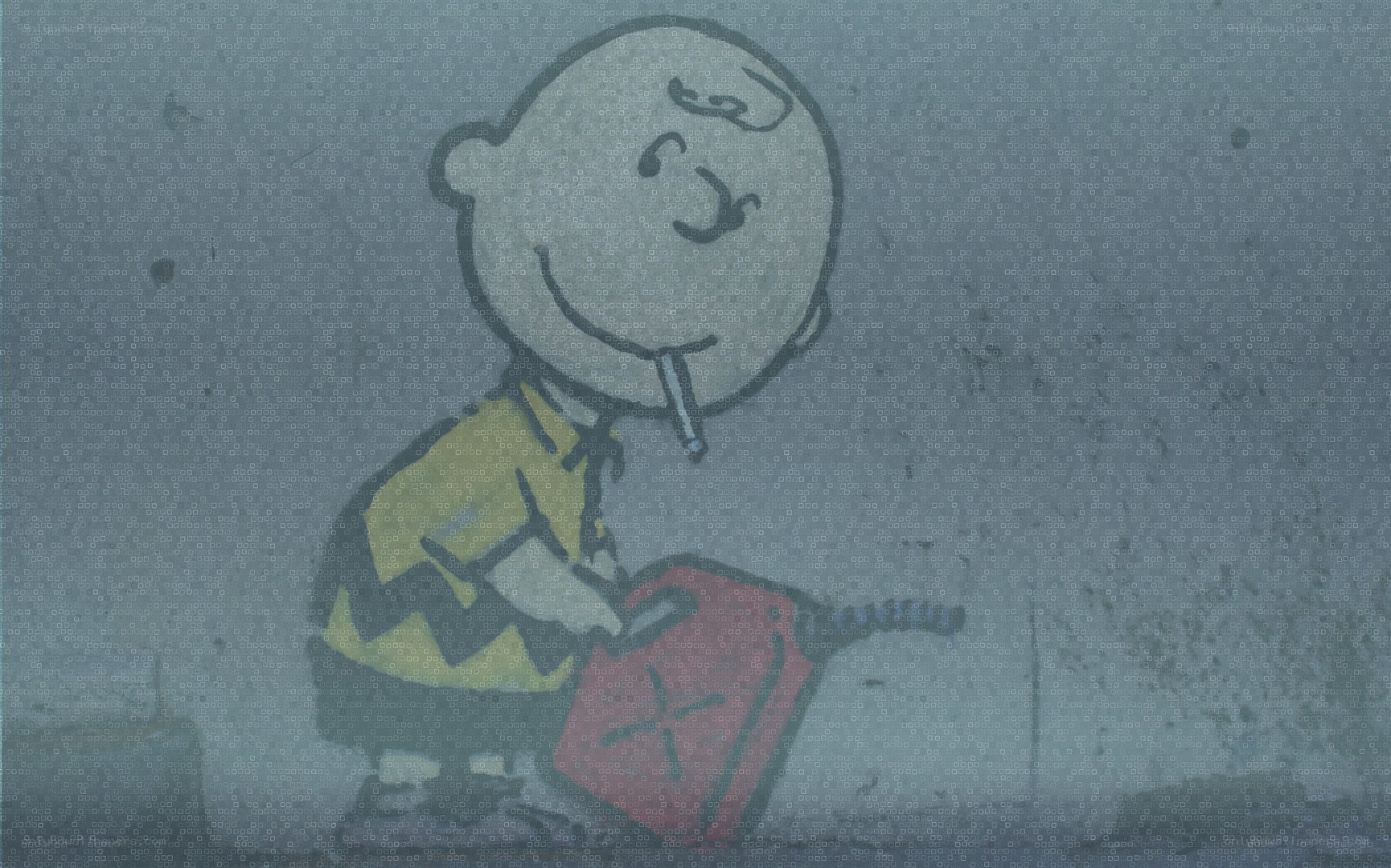 Charlie Brown with a cigarette