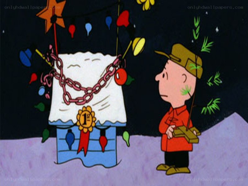 Charlie Brown with a small tree