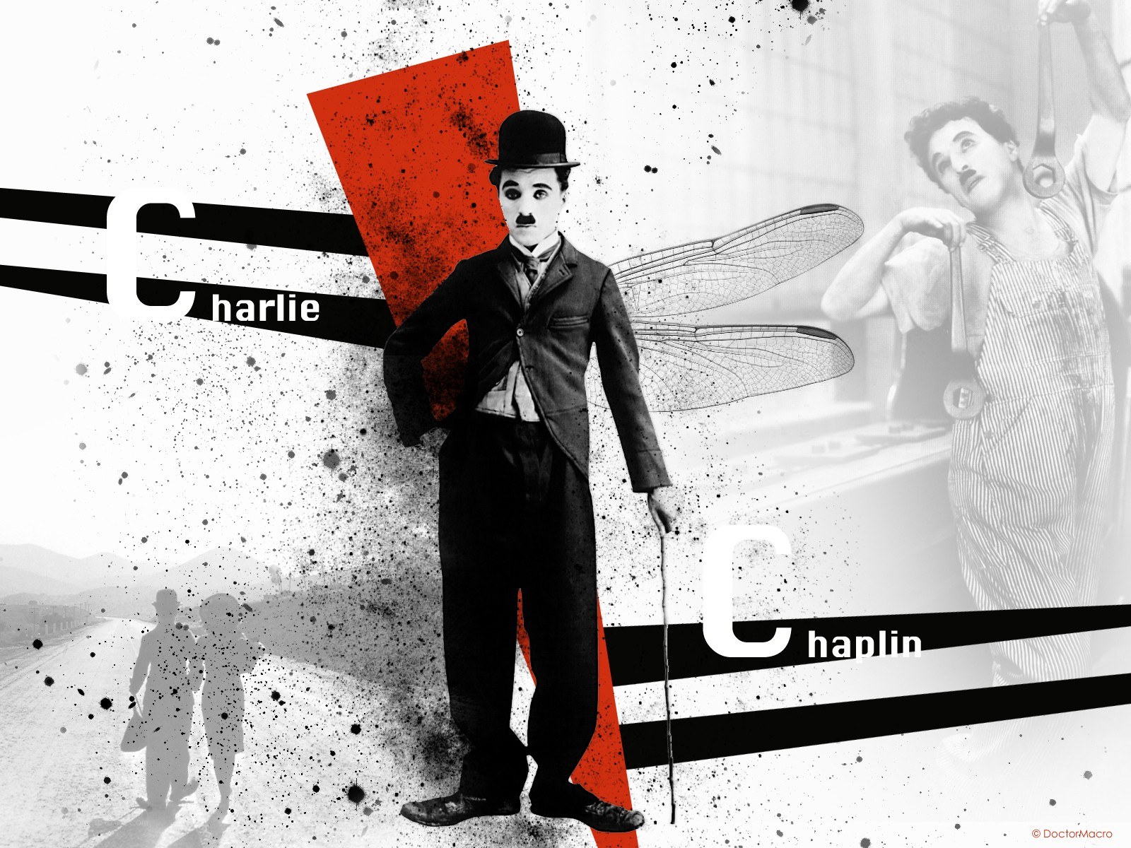 Charlie Chaplin collage artwork