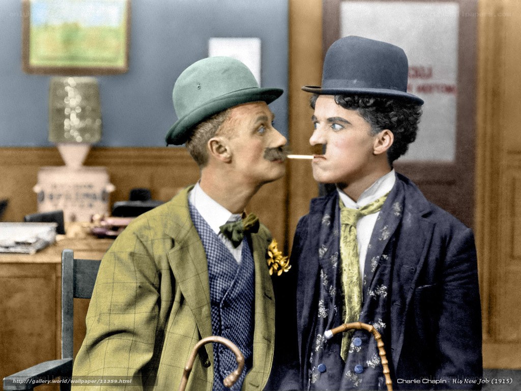 Charlie Chaplin in His New Job