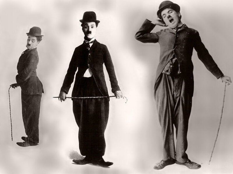 Charlie Chaplin in Three Poses