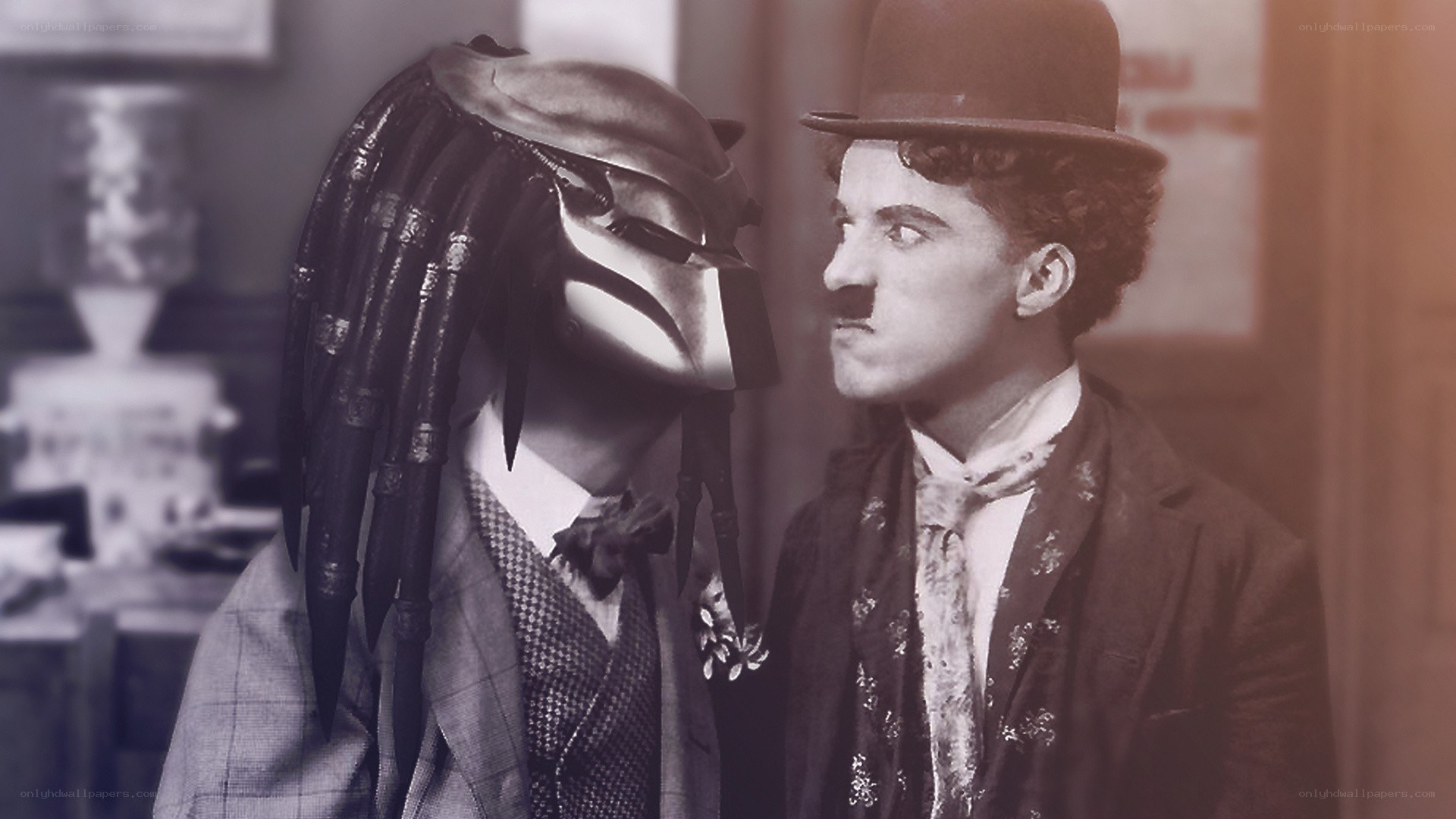 Charlie Chaplin meets Predator