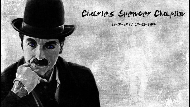 Charlie Chaplin Portrait — Black