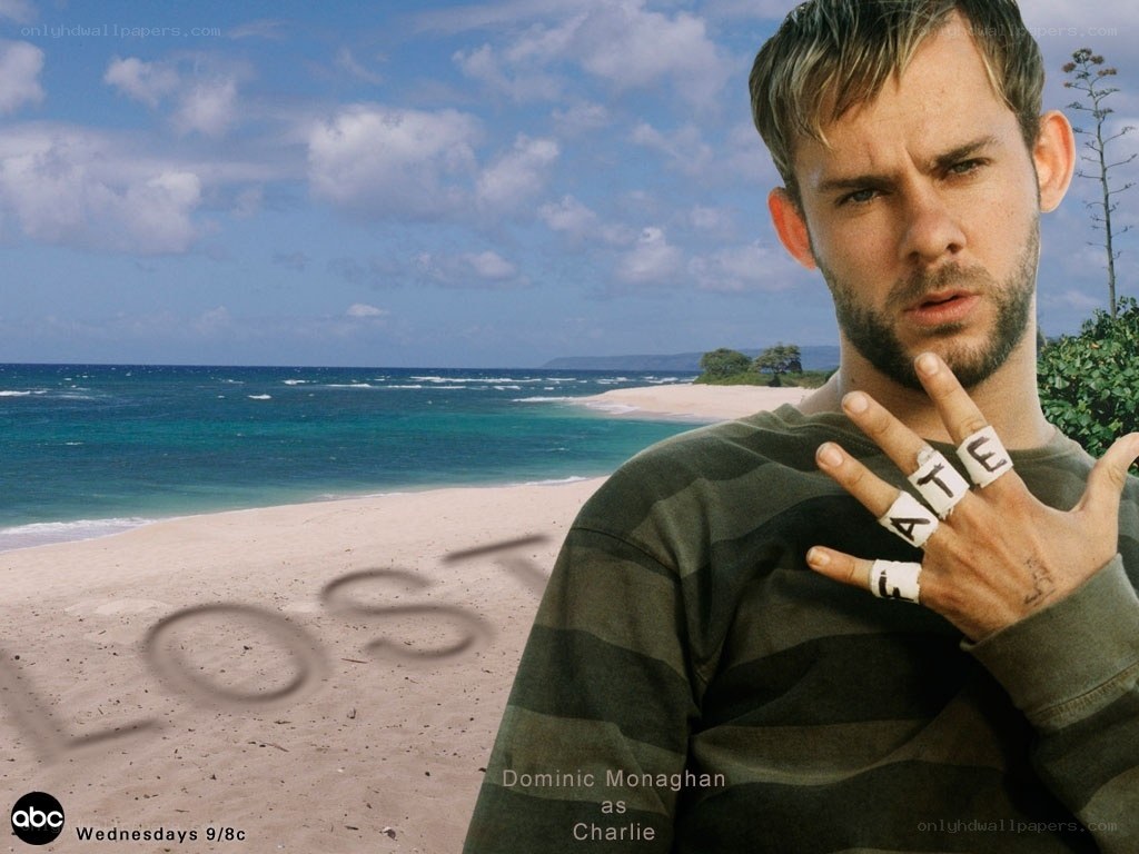 Charlie from Lost on a beach