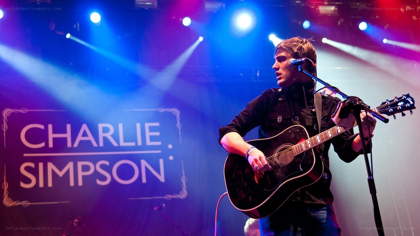 Charlie Simpson performing on stage