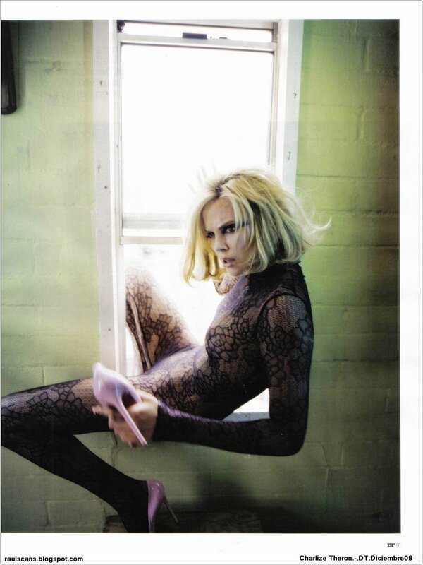 Charlize Theron in lace bodysuit