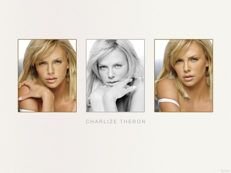 Charlize Theron Portrait — White