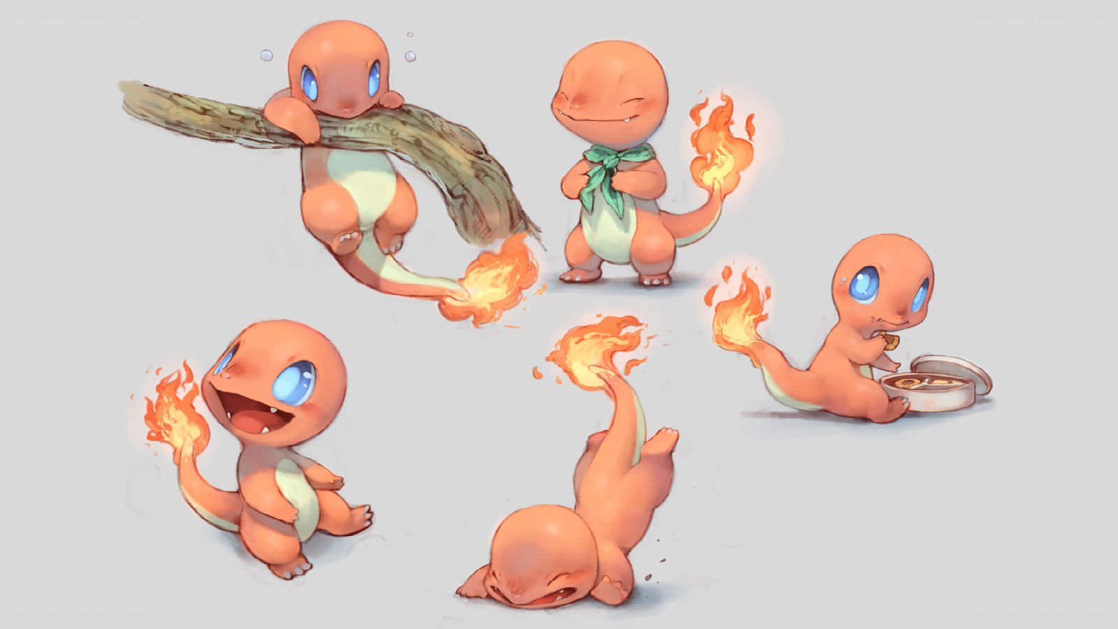 Charmander character poses