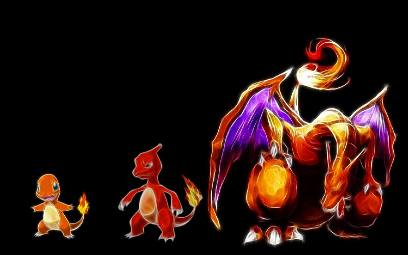 Charmander Evolution Line — Black
