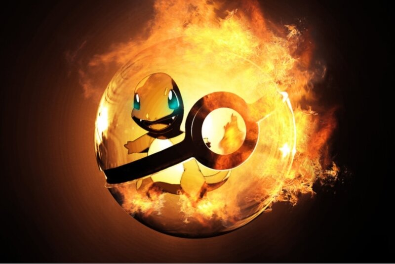 Charmander in a Pokeball
