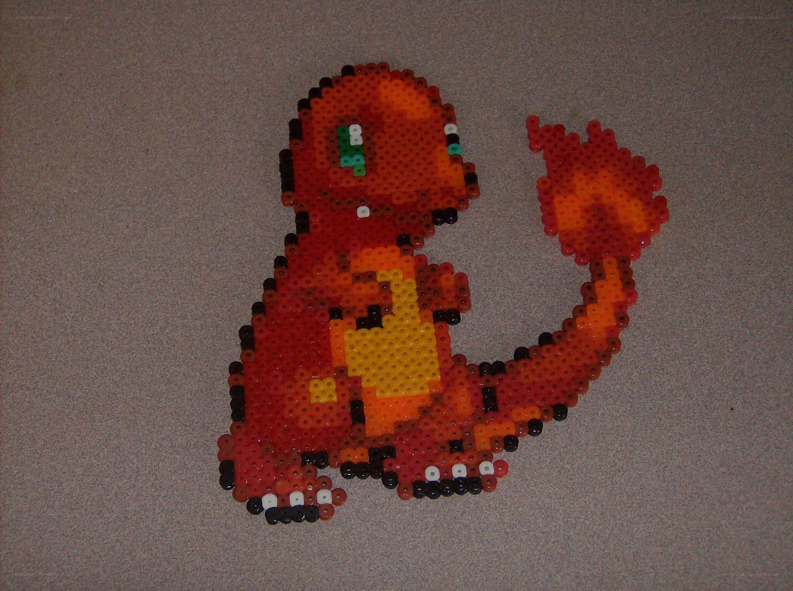 Charmander perler bead art