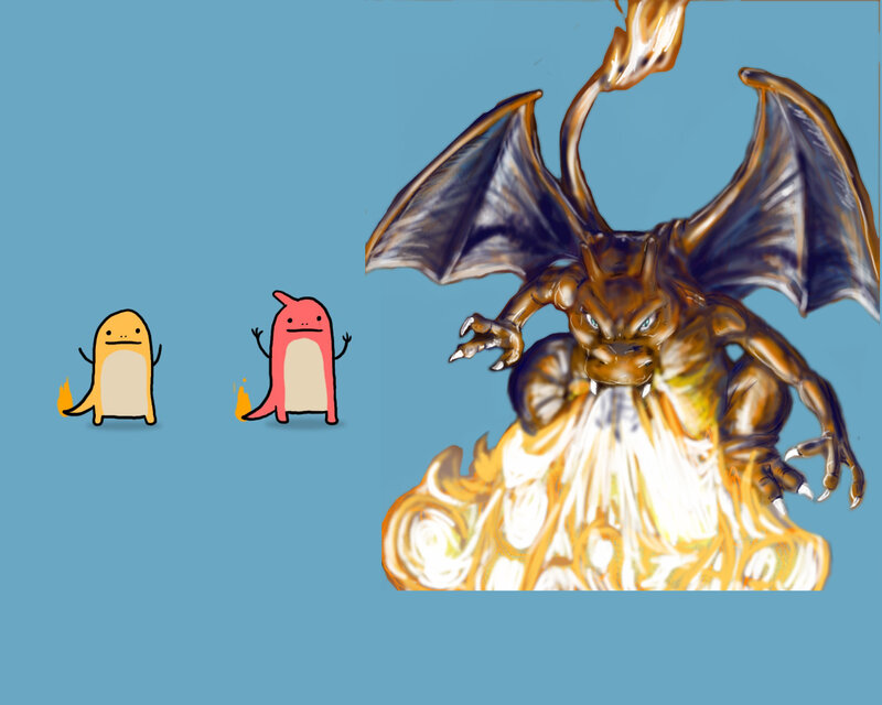Charmander to Charizard evolution