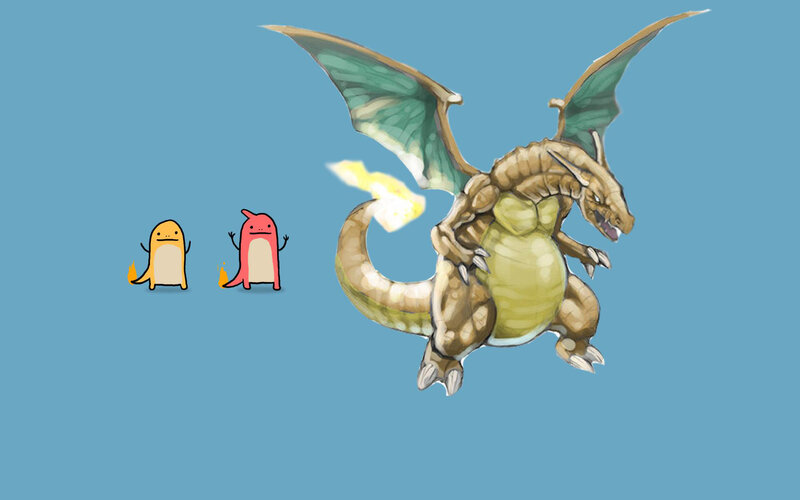 Charmander to Charizard evolution