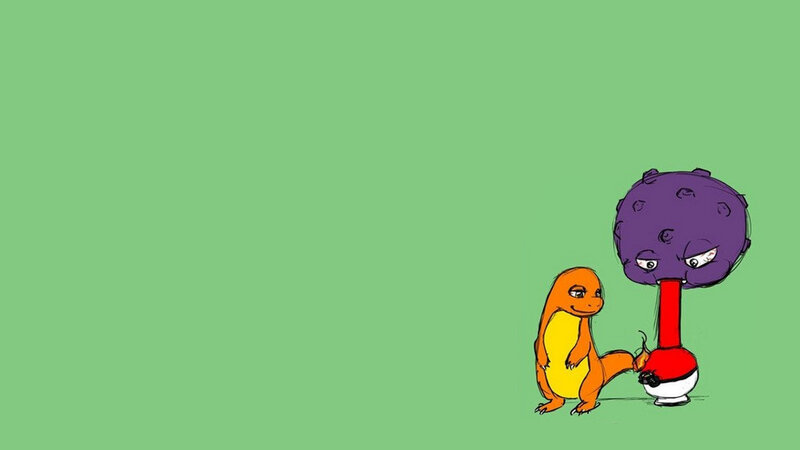 Charmander with a strange creature