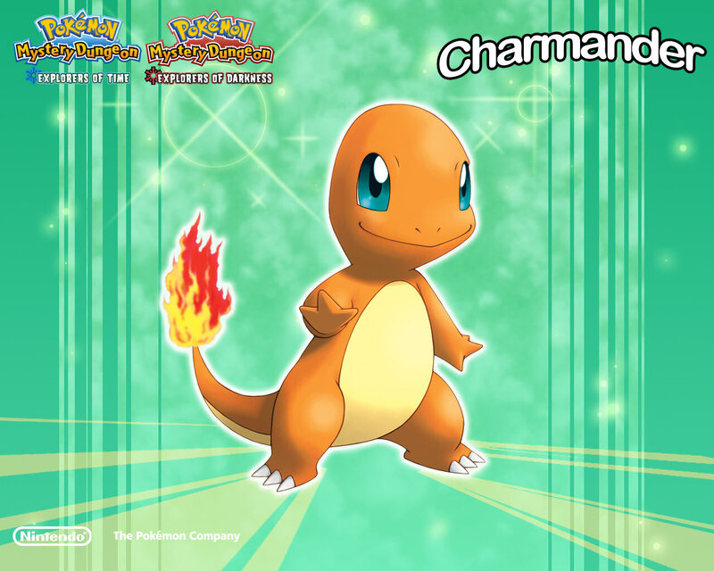 Charmander with Flame — Green