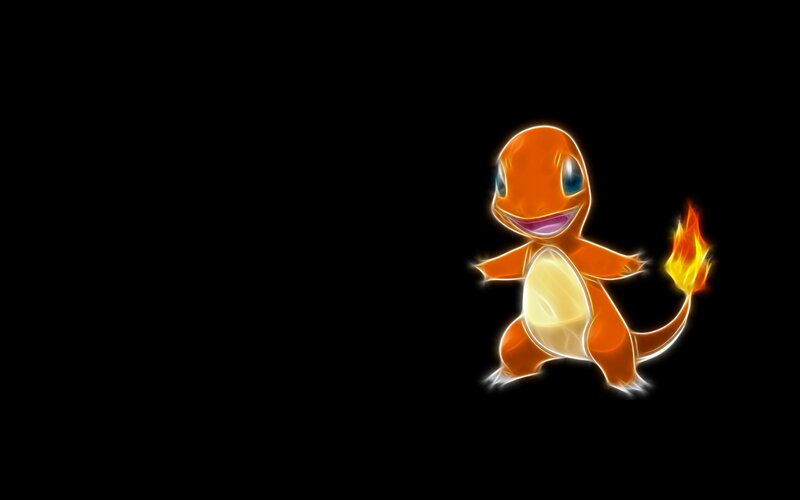 Charmander with Flame — Orange, Playful, Digital Art