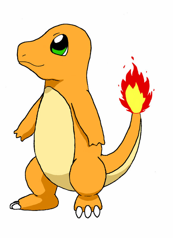 Charmander with flame tail