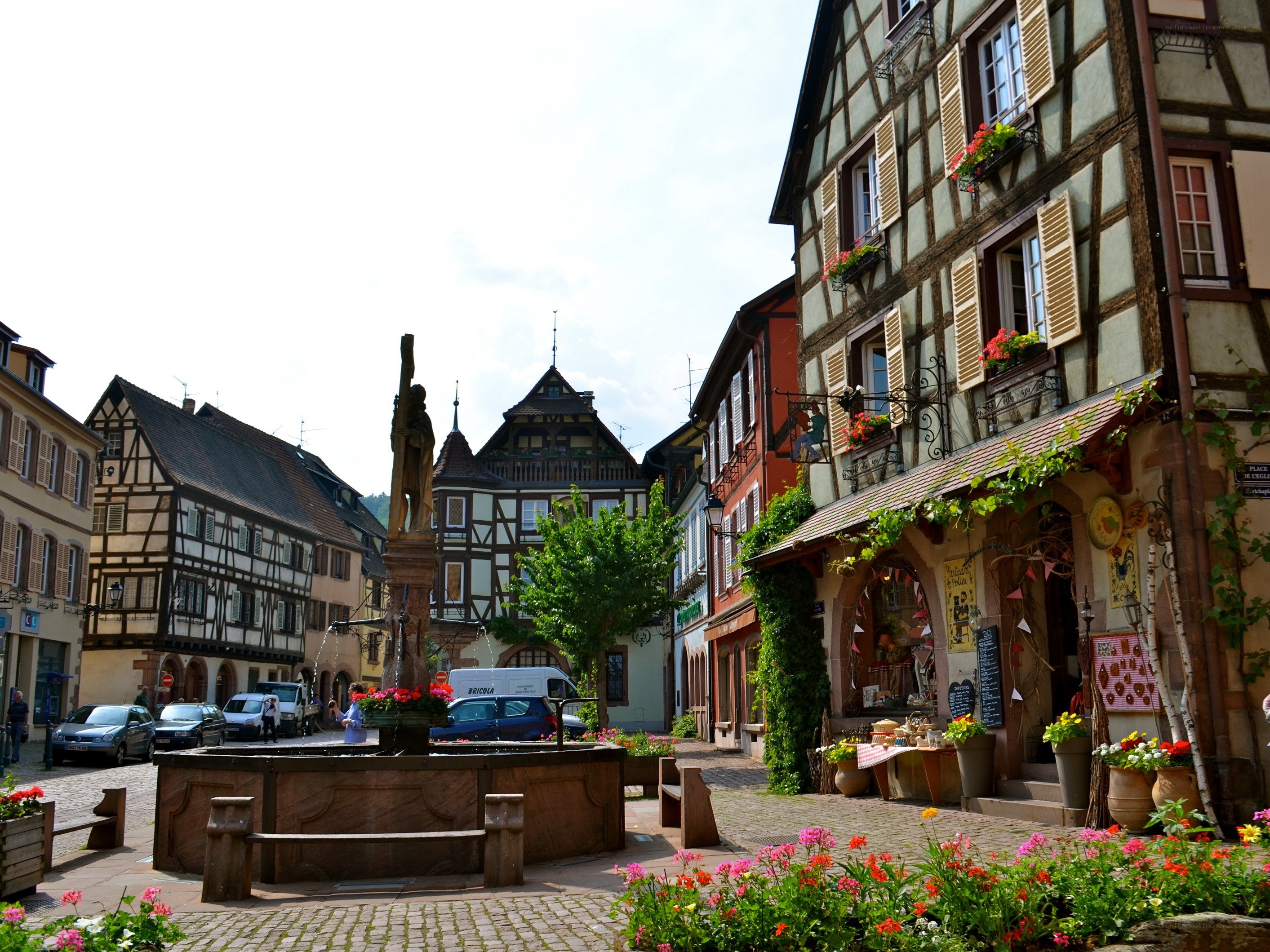 Charming Alsatian town square