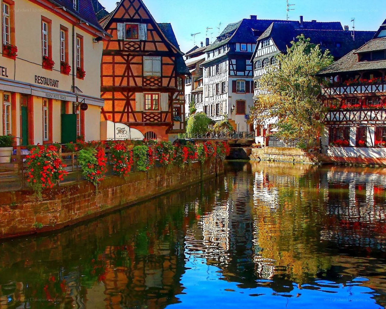 Charming canal town in Alsace