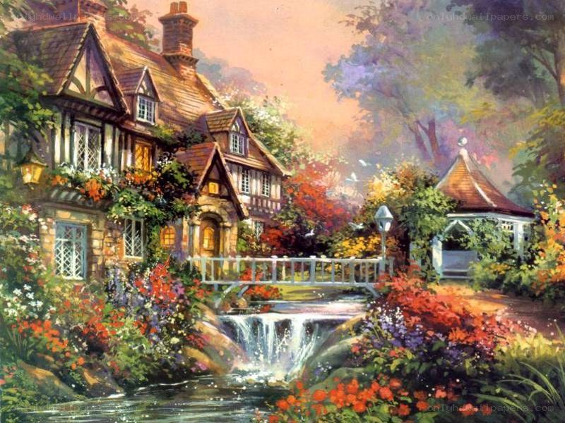 Charming cottage by a waterfall