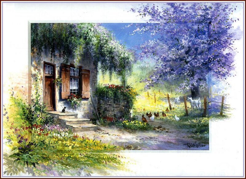 Charming Cottage Garden Scene