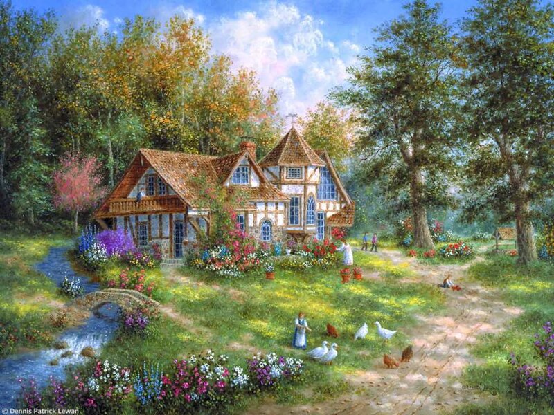 Charming cottage in a garden